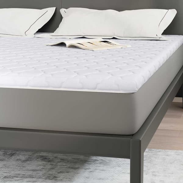vidaXL Kokostopper Vit 200 x 200 cm Jacquardtyg
