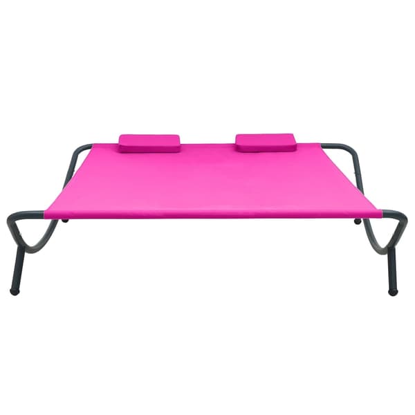 vidaXL Solsäng tyg rosa