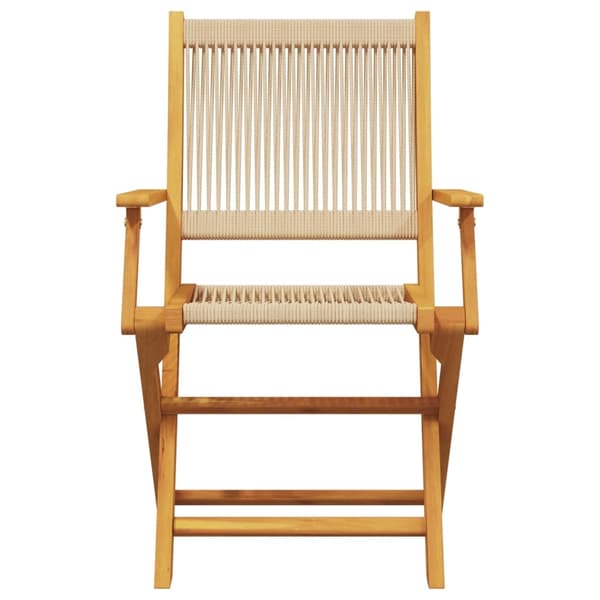 vidaXL Bistrosett 3 deler beige polypropylen og heltre