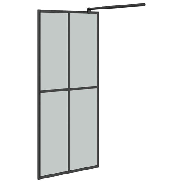 vidaXL Duschvägg 90x195cm mörkt härdat glas