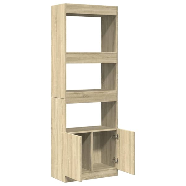 vidaXL Highboard sonoma eik 63x33x180 cm konstruert tre