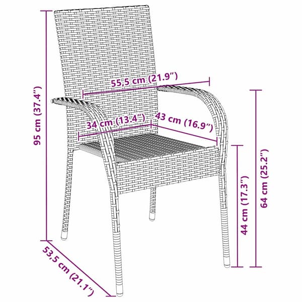 vidaXL Trädgårdsmöbelset 3 pcs Brun Pulverlackerat stål
