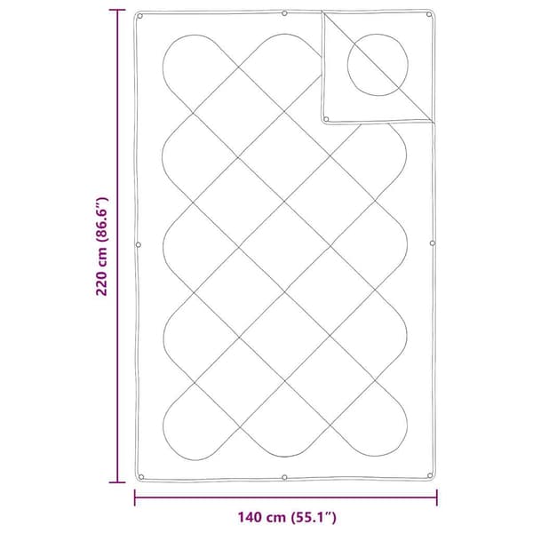 vidaXL 2-i-1 Duntäcke Vit 140 x 220 cm Polyester