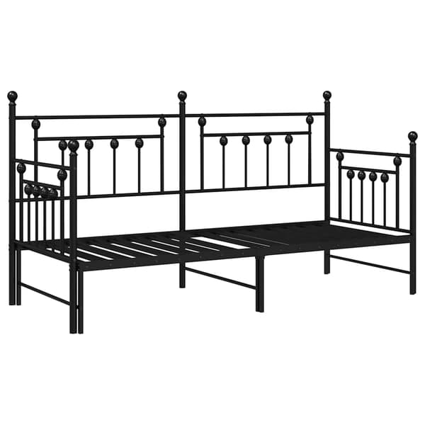 vidaXL Dagbäddram Svart 75 x 190 cm Stål