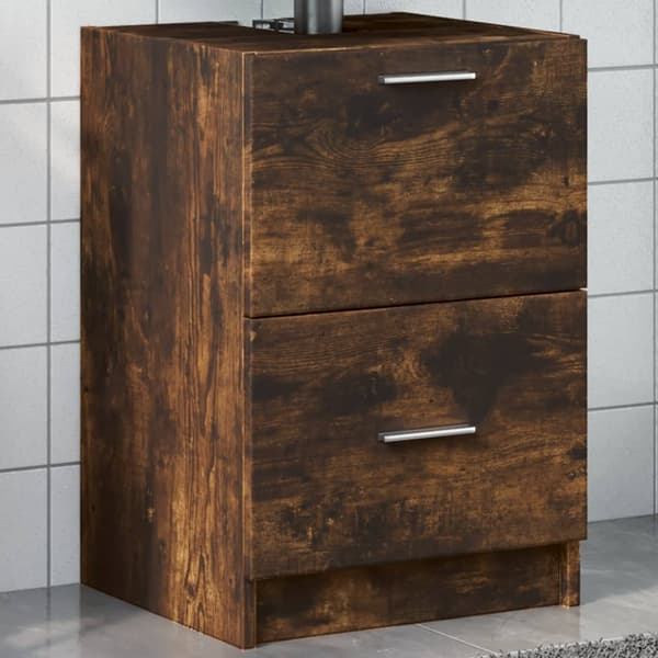 vidaXL Servantskap røkt eik 40x37x59 cm konstruert tre