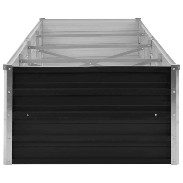 vidaXL Høybed antrasitt 320x80x45 cm galvanisert stål