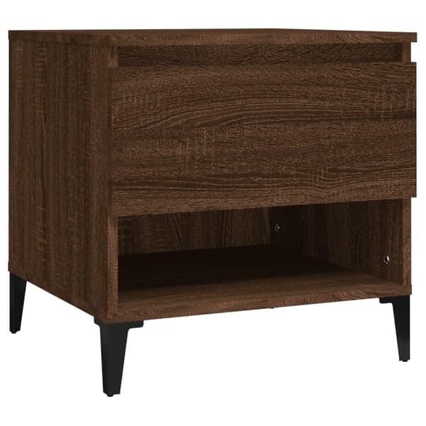 vidaXL Sidebord brun eik 50x46x50 cm konstruert tre