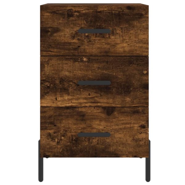 vidaXL Nattbord røkt eik 40x40x66 cm konstruert tre