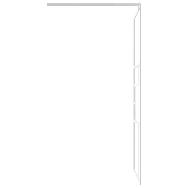 vidaXL Duschvägg 90x195 cm ESG-glas vit
