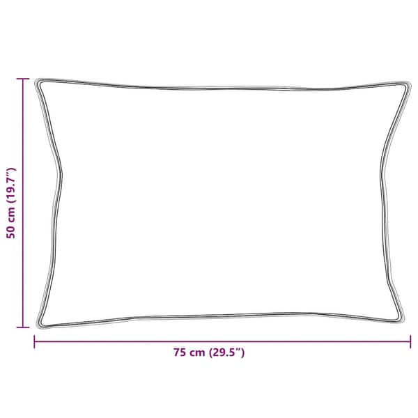 vidaXL Kudde med kudde Vit 50 x 75 cm Bomull
