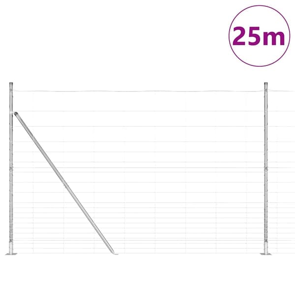 vidaXL Gjerdepåle Galvanisert 25 x 1,6 m Stål