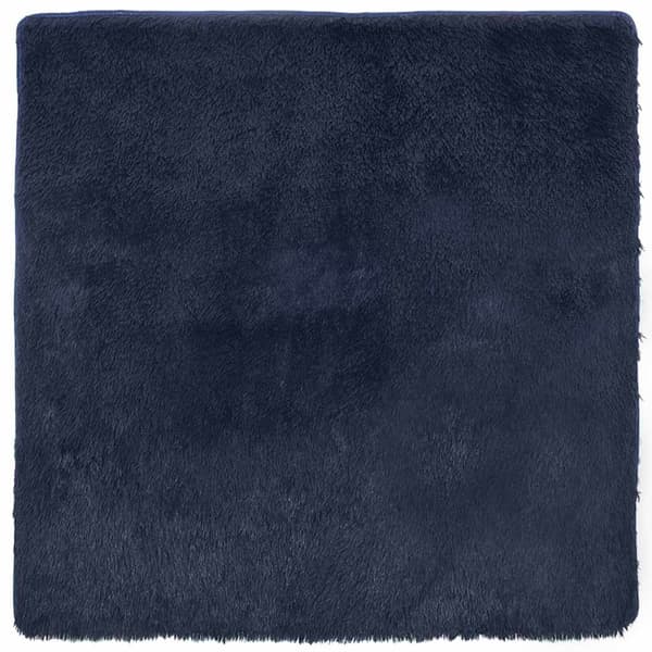 vidaXL Flossteppe med lang luv NAVARRA marine 160x160 cm polyester