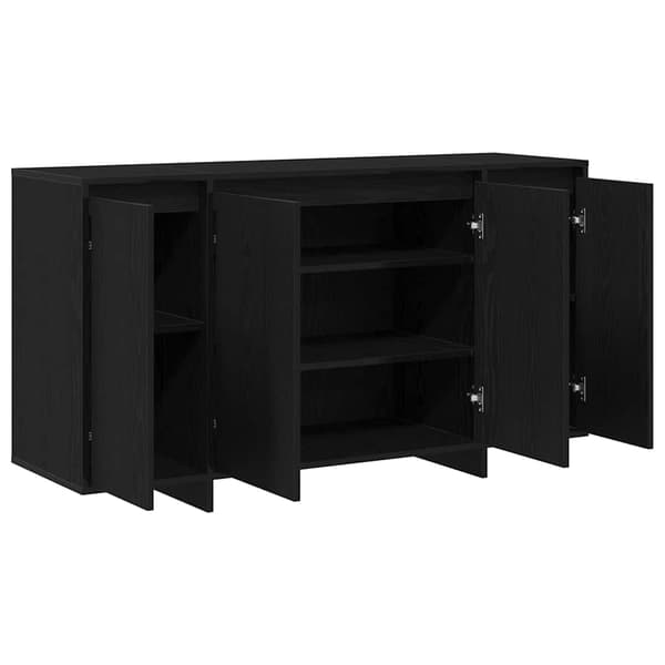 vidaXL Serviesskap Svart Eik 135 x 41 x 75 cm Konstruert tre