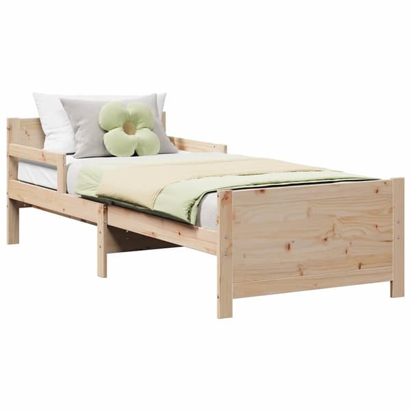 vidaXL Sengestamme med hodegjerde Brun 80 x 200 cm Konstruert tre