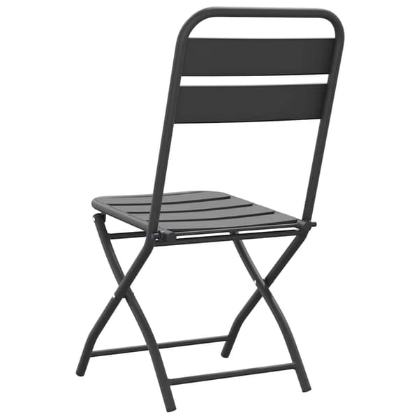 vidaXL Fällstol för trädgård 2 pcs Antracit 42 x 52 x 82cm