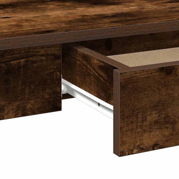 vidaXL Skrivebord røkt eik 100x45x75 cm konstruert tre
