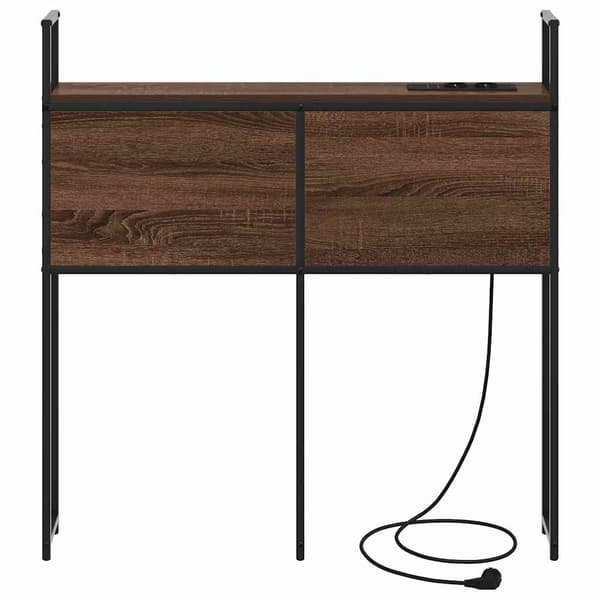 vidaXL Oppbevaringshodegjerde med Ladeplass brun eik 83 x 15 x 98 cm
