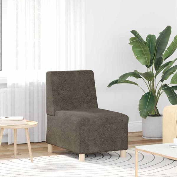vidaXL Modulsofa utan armstöd 3 pcs Mörkgrå 55 x 74 x 82 cm