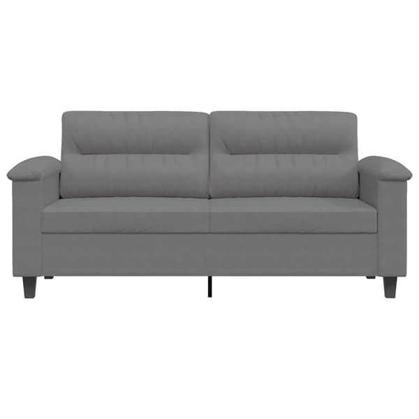vidaXL 2-sitssoffa mörkgrå 140 cm mikrofibertyg