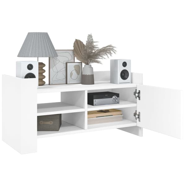 vidaXL TV-benk hvit 80x35x40 cm konstruert tre