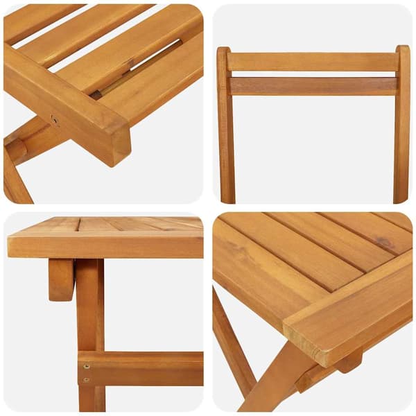 vidaXL Hage Spisegruppe 7 pcs Brun Solid akasietre