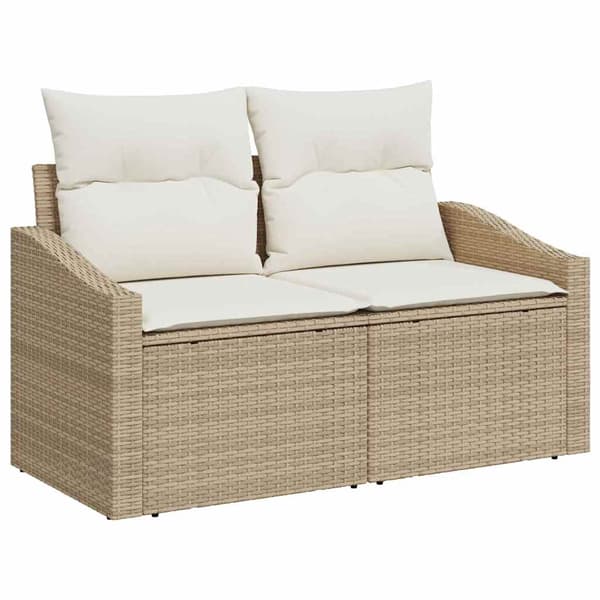 vidaXL Soffset med kudde 4 pcs konstrotting