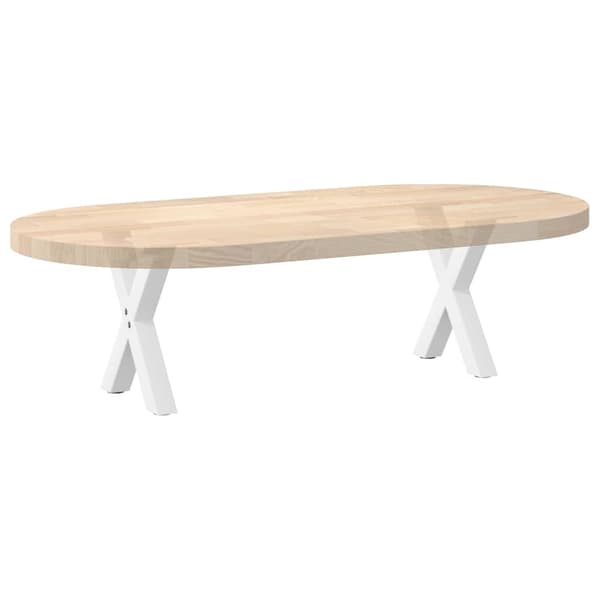 vidaXL Soffbordsben X-formade 2 st vit 37x(30-31) cm stål