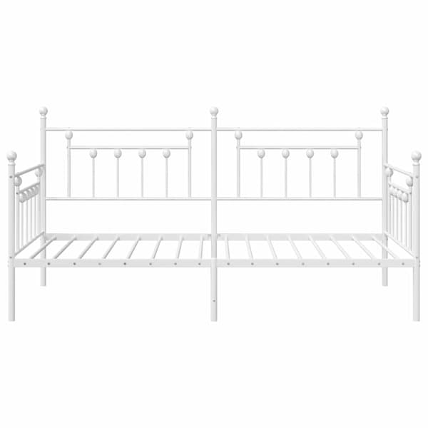 vidaXL Dagbäddram Vit 100 x 190 cm Stål