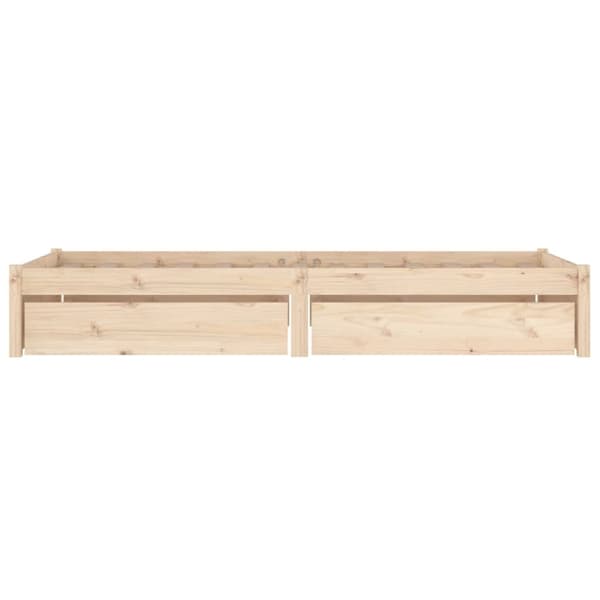 vidaXL Sengeramme med skuffer 75x190 cm Small Single