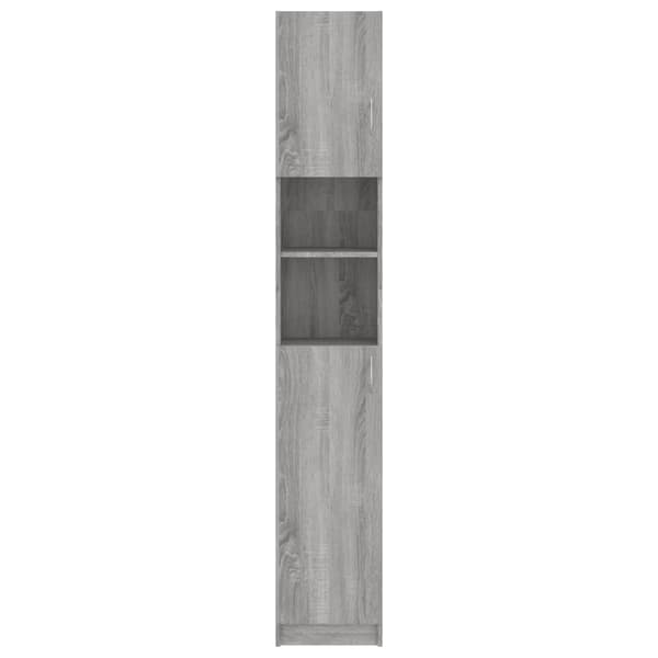 vidaXL Baderomsskap grå sonoma eik 32x25,5x190 cm konstruert tre