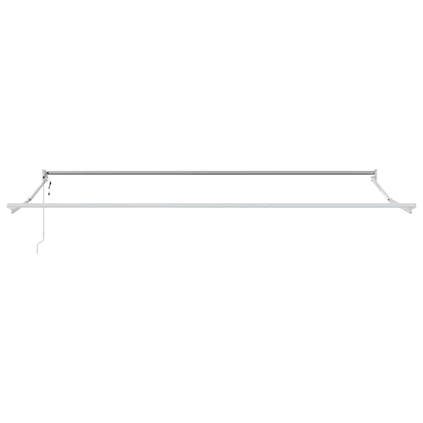 vidaXL Utfällbar markis Vit 400 × 300 cm Polyester och aluminium