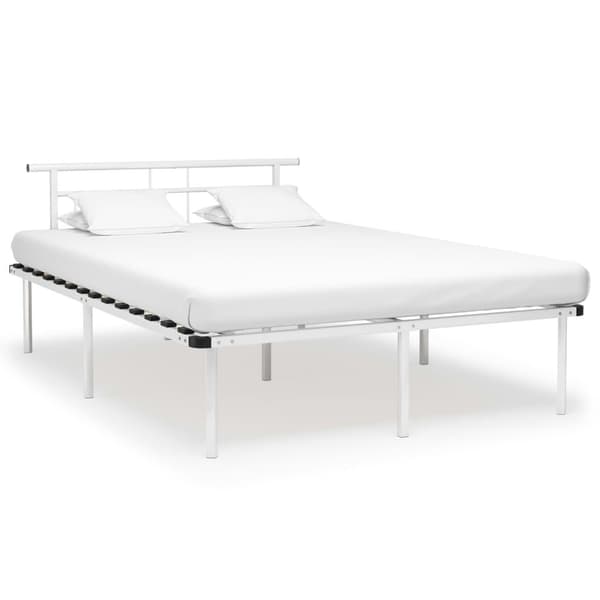 vidaXL Seng/Sengeramme hvit metall 140x200 cm change1