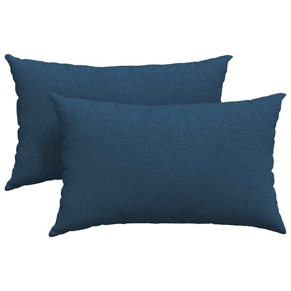 vidaXL Soffkuddar 2 st Blå 50 x 30 cm tyg