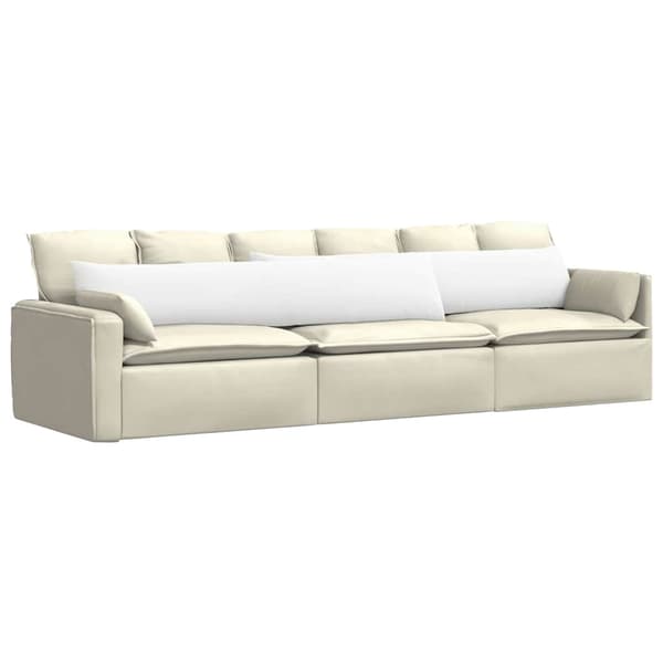 vidaXL Soffkuddar 2 st Vit 200 x 40 cm tyg