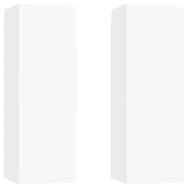 vidaXL TV-benk 2 stk hvit 30,5x30x90 cm sponplate