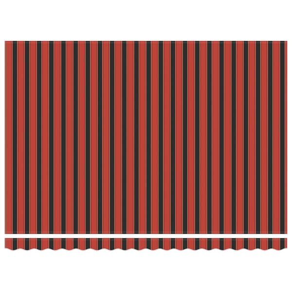 vidaXL Utfällbar markis orange och brun 450 × 350 cm