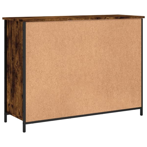vidaXL Skjenk røkt eik 100x35x75 cm konstruert tre