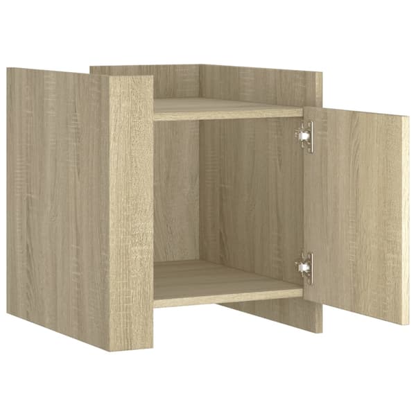 vidaXL Nattbord sonoma eik 45x50x50 cm konstruert tre