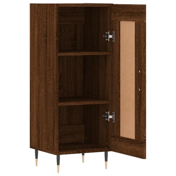 vidaXL Skjenk brun eik 34,5x34x90 cm konstruert tre
