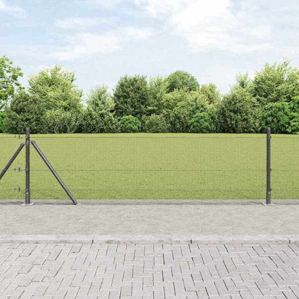 vidaXL Gjerde med innlegg. Grå 0.4 x 25 m Stål