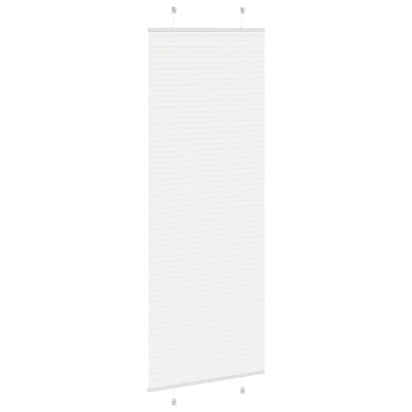 vidaXL Plisserad persienn vit 80x200 cm tyg bredd 79,4 cm polyester