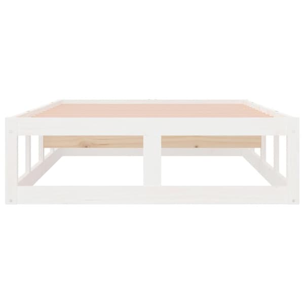 vidaXL Sengeramme hvit 75x190 cm Small Single heltre