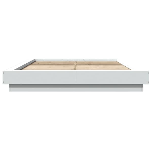 vidaXL Sengeramme hvit 140x190 cm konstruert tre