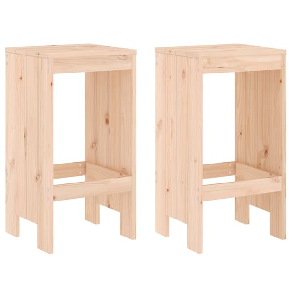vidaXL Barstolar 2 st 40x36x75 cm massiv furu