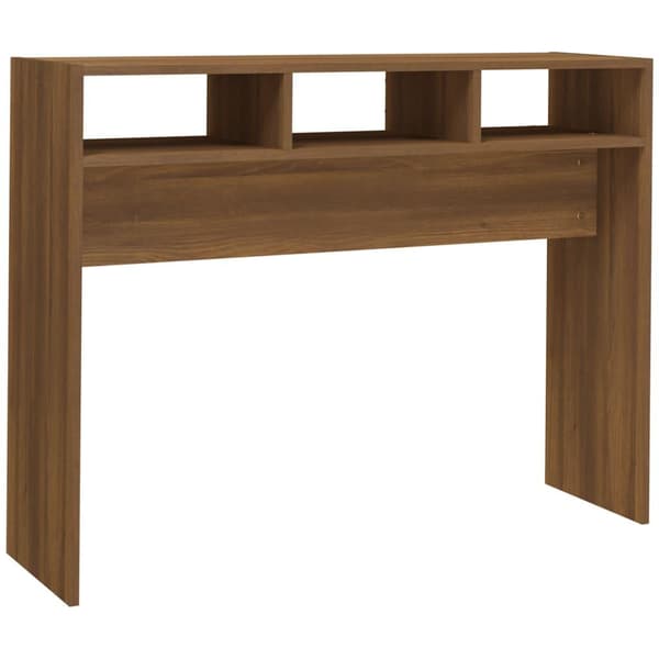 vidaXL Konsollbord brun eik 105x30x80 cm konstruert tre