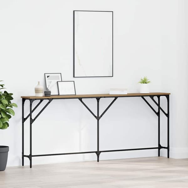 vidaXL Konsolbord artisan ek 180 x 23 x 75 cm