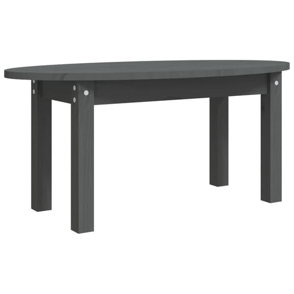 vidaXL Soffbord grå 80x40x35 cm massiv furu
