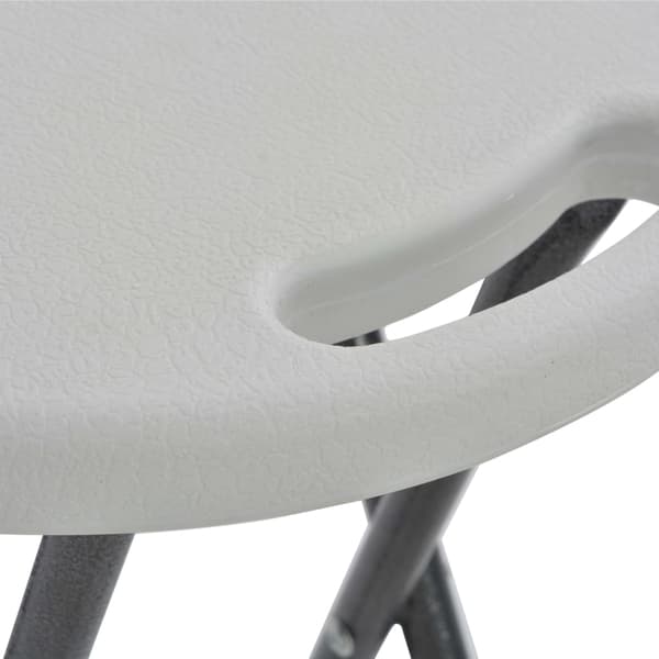 vidaXL Sammenleggbare barkrakker 2 stk HDPE og stål hvit
