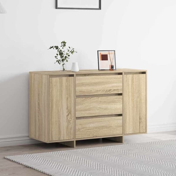 vidaXL Serviesskap Sonoma eik 120 x 41 x 75 cm Konstruert tre