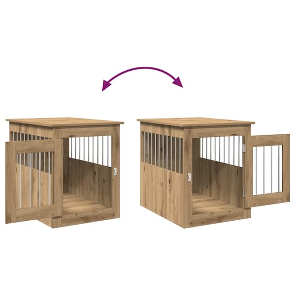 vidaXL Hundeburmøbler artisan eik 55x75x65 cm konstruert tre